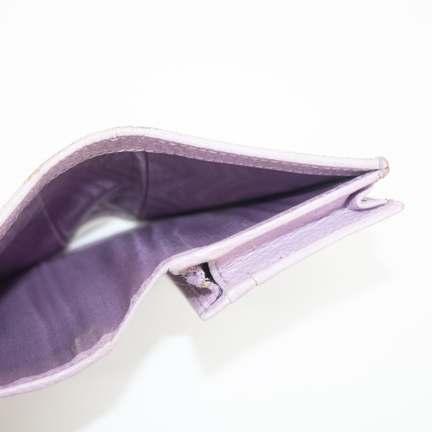 Gucci Purple GG Marmont Canvas x Leather Floral Compact Wallet #2366