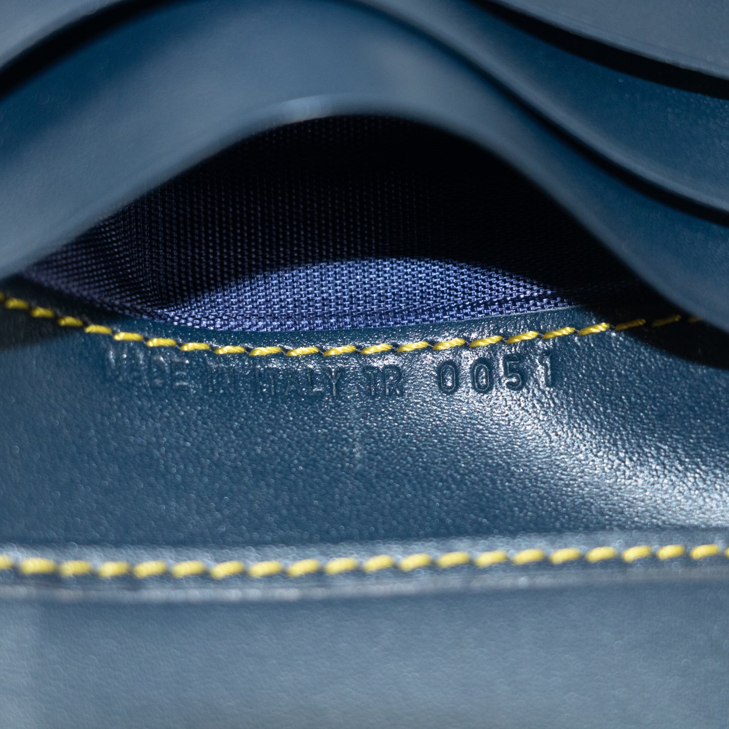Christian Dior Navy Trotter Saddle Canvas x Leather Compact Wallet-#2370