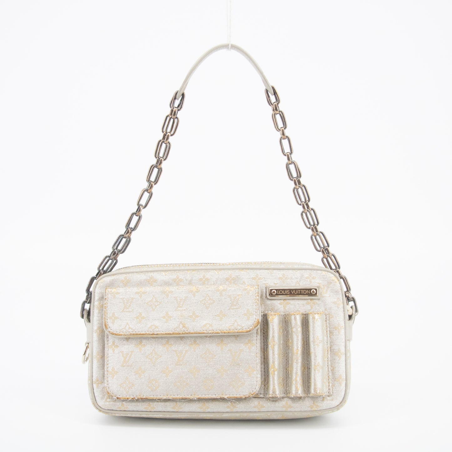 Louis Vuitton Silver Monogram Shine McKenna Shoulder Bag #2408