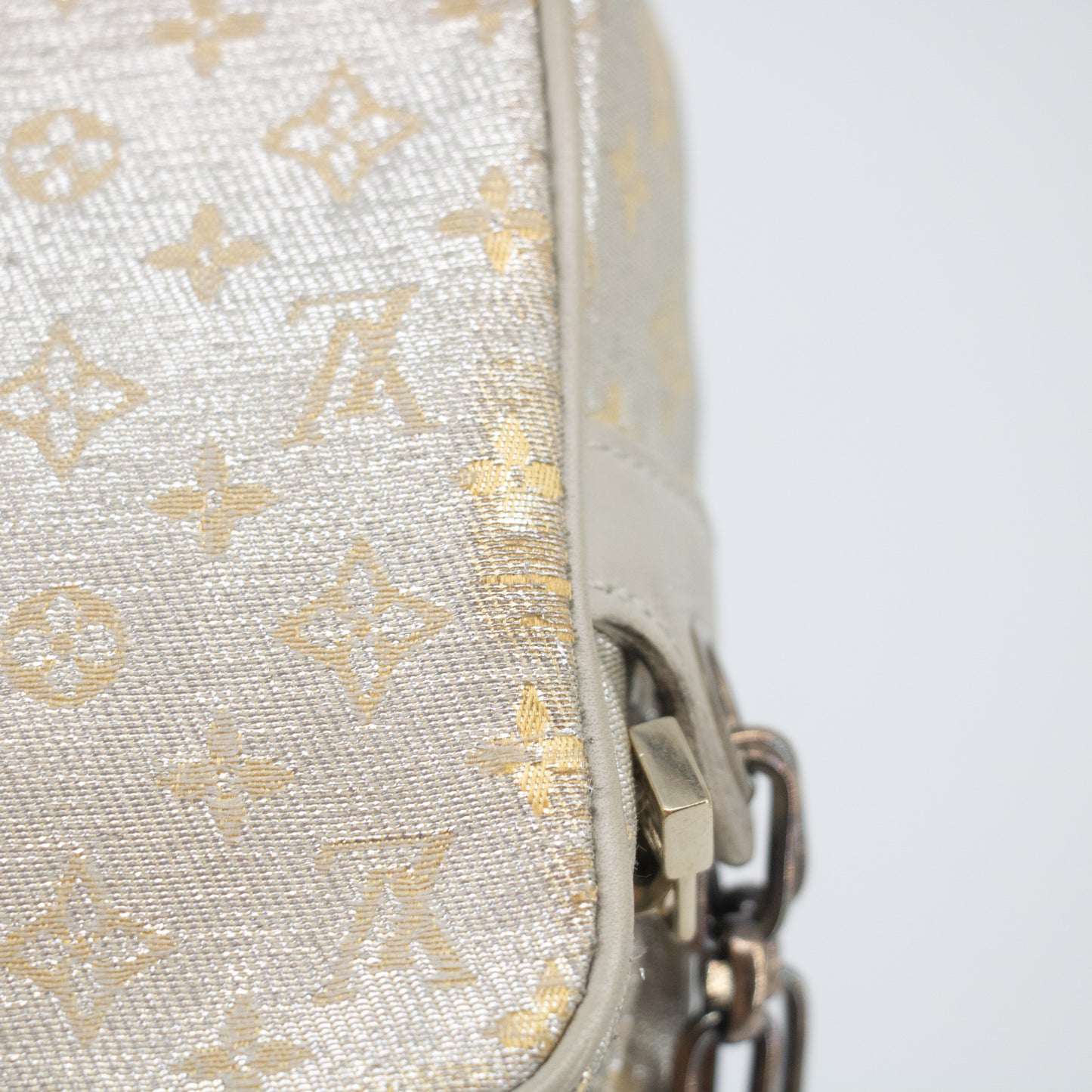 Louis Vuitton Silver Monogram Shine McKenna Shoulder Bag #2408