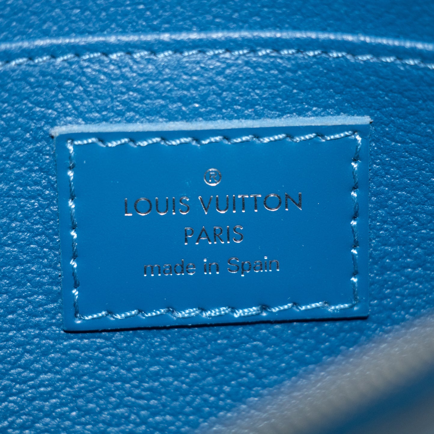Louis Vuitton Blue Epi Leather Cosmetic Pouch #2571