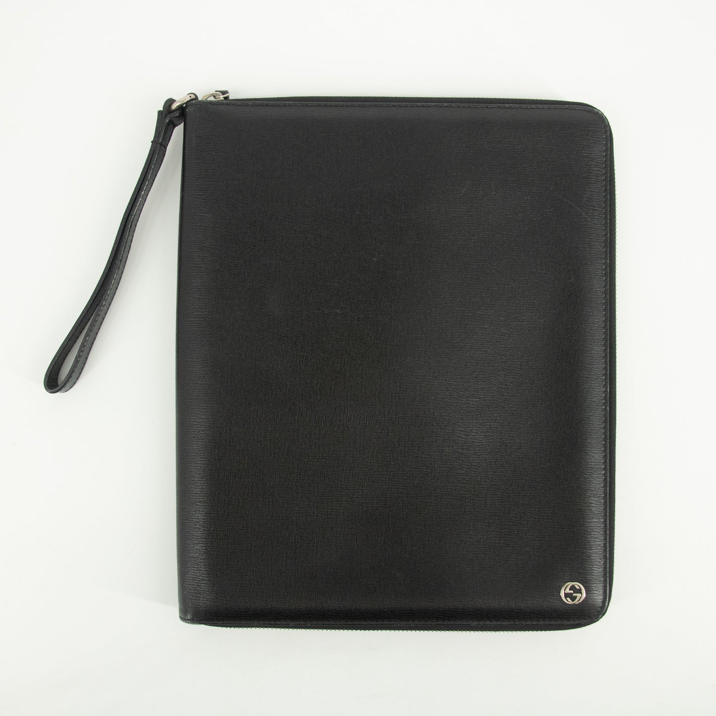 Gucci Black Leather Zip Around Clutch Bag #2574