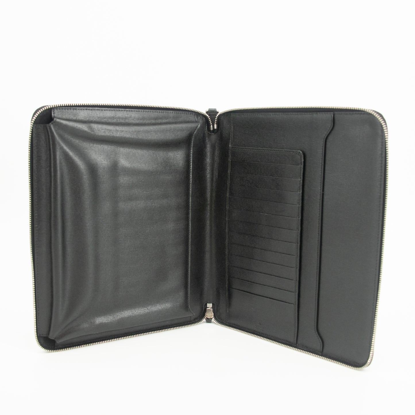 Gucci Black Leather Zip Around Clutch Bag #2574