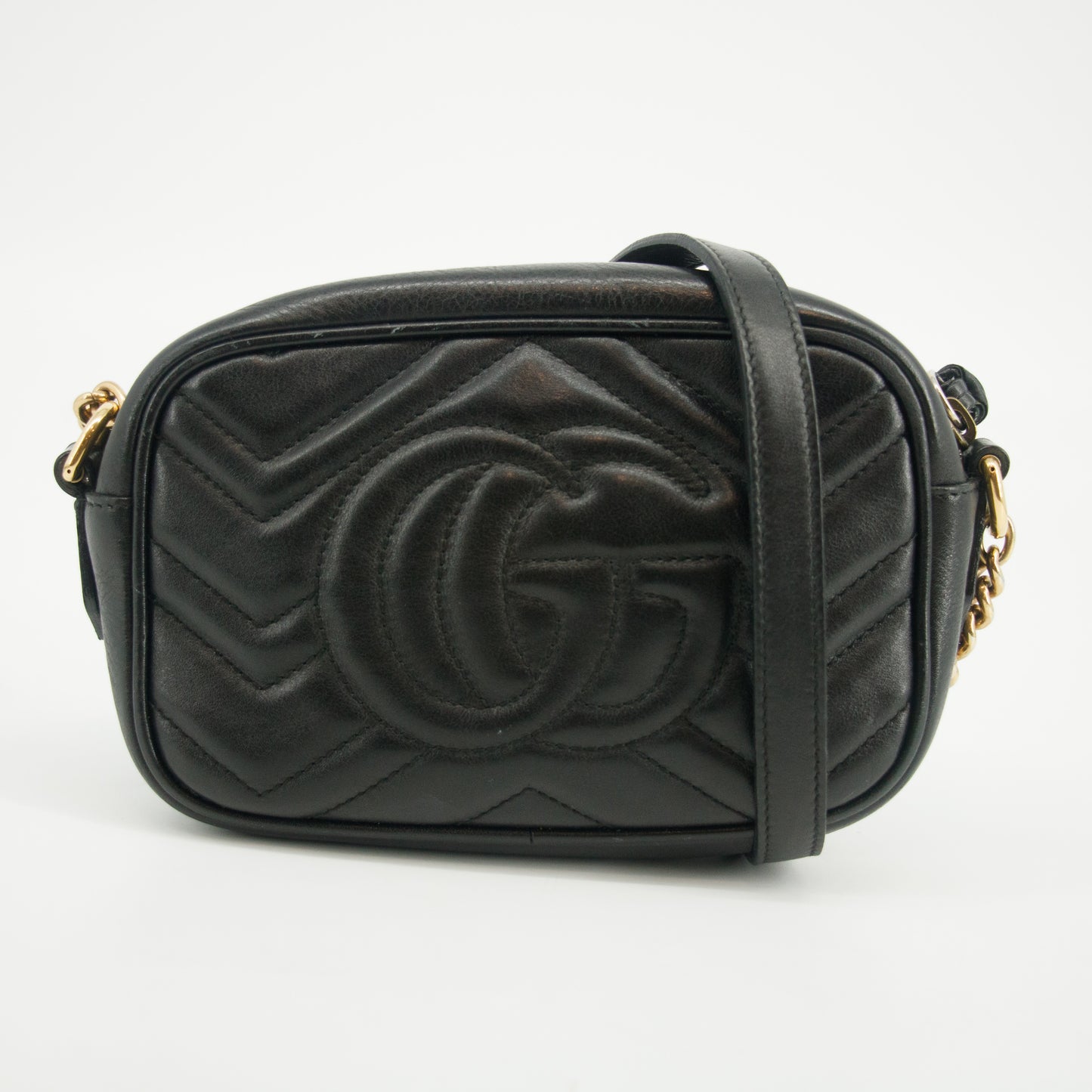 Gucci Black Marmont Chain Shoulder Bag #2589
