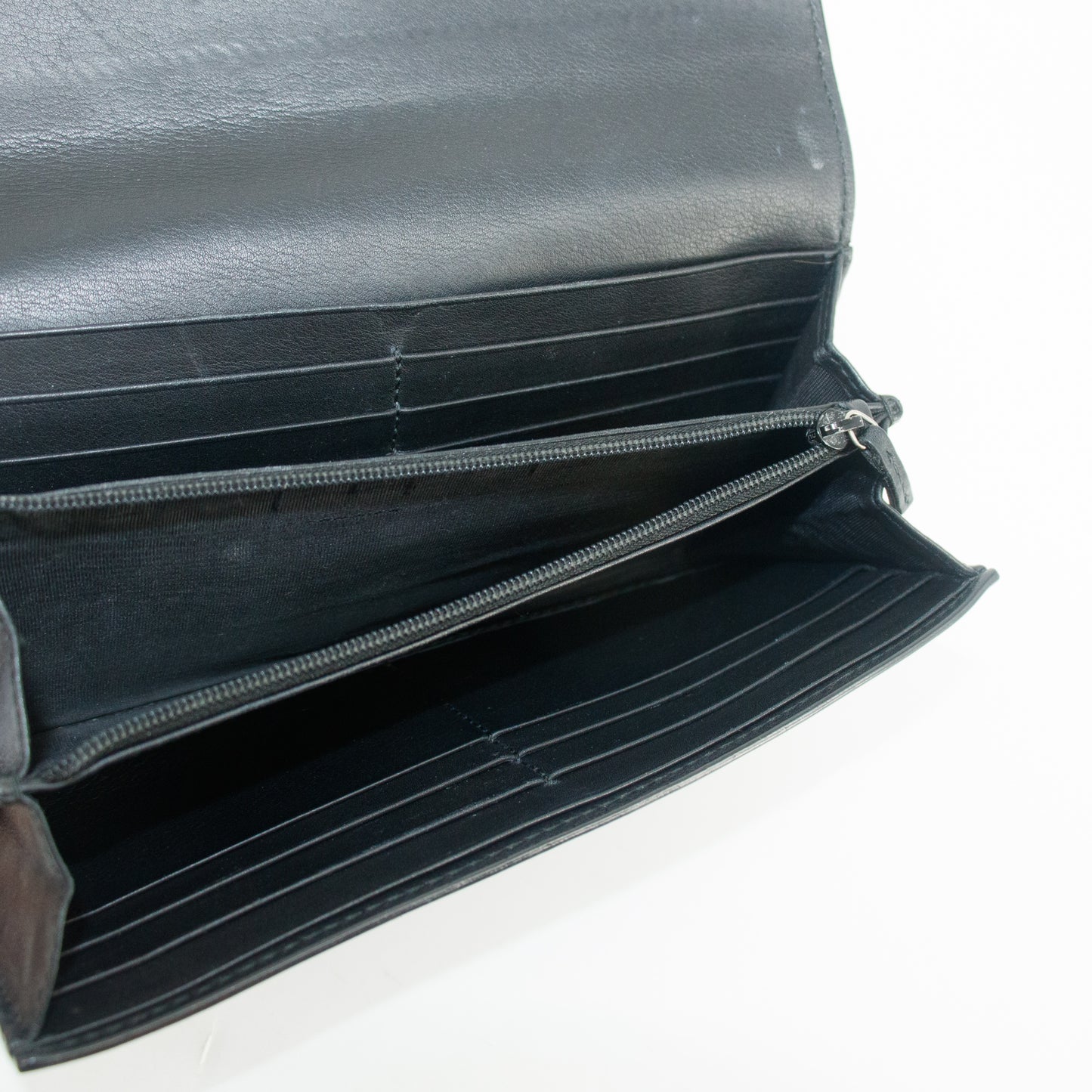 Gucci Black Interlocking G Leather Long Wallet #2636