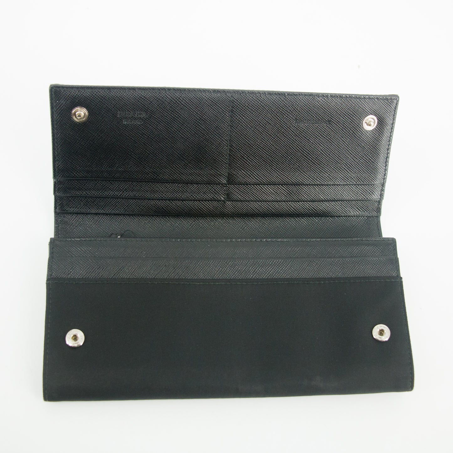 Prada Black Tessuto Nylon Long Wallet #2641