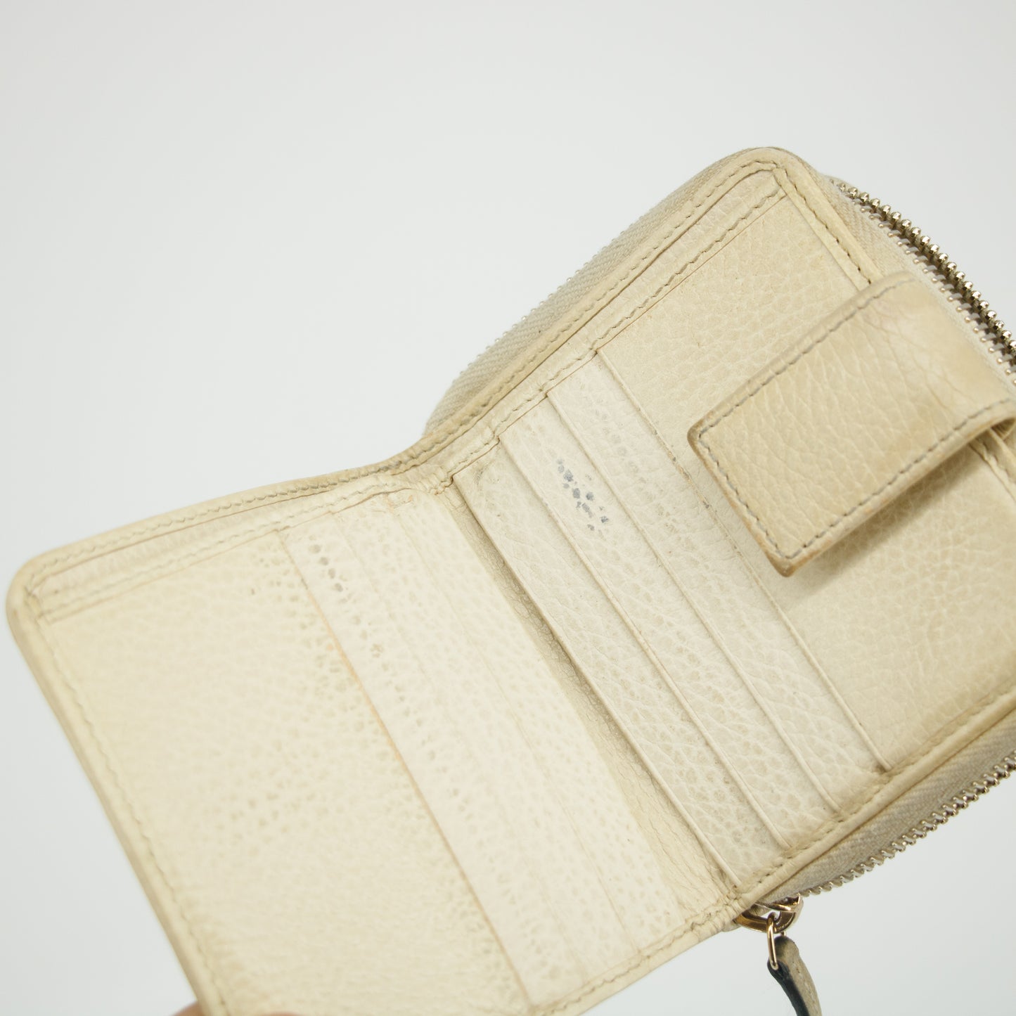 Gucci Brown GG Canvas Double Hook Compact Wallet #2644