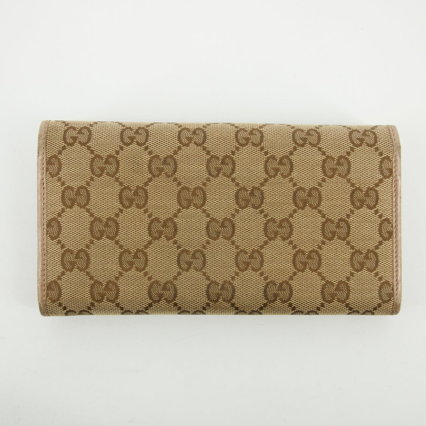 Gucci Brown Lovely Heart GG Canvas Long Wallet #2646