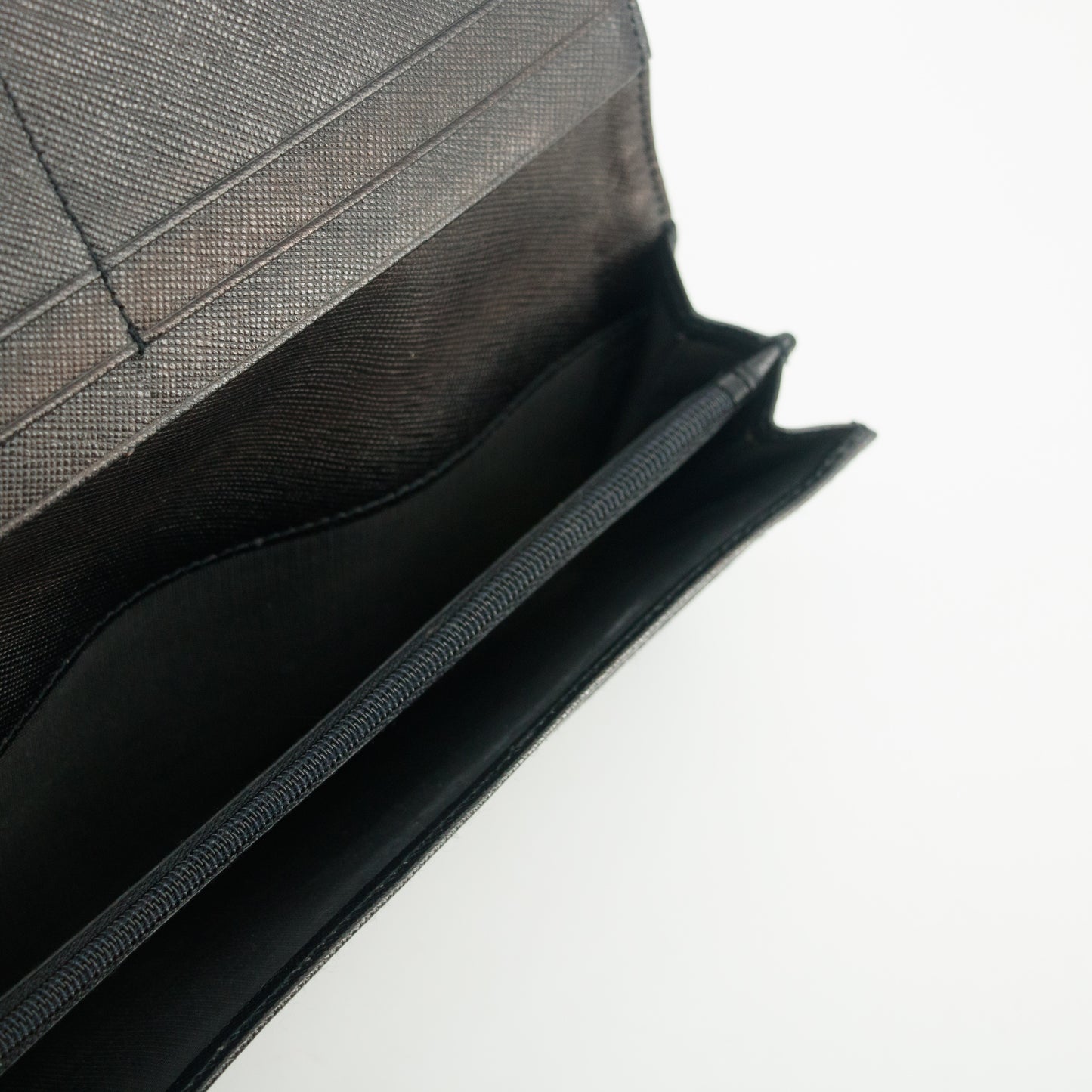 Prada Black Tessuto Nylon Long Wallet #2649