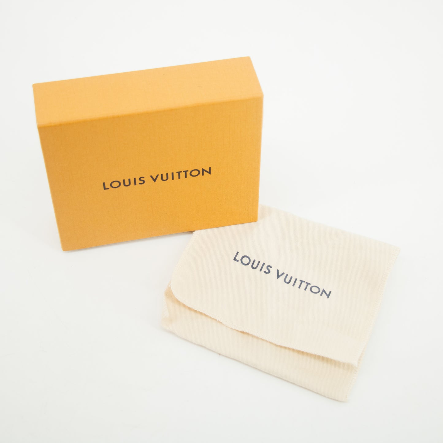 Louis Vuitton Greige Leather Portefeuille Lock Mini Compact Wallet #2655