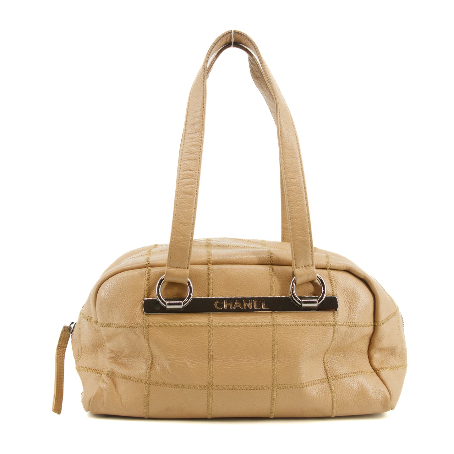 Chanel LAX Square Quilt Chocolate Bar Bowler Bag 9 Series #2749