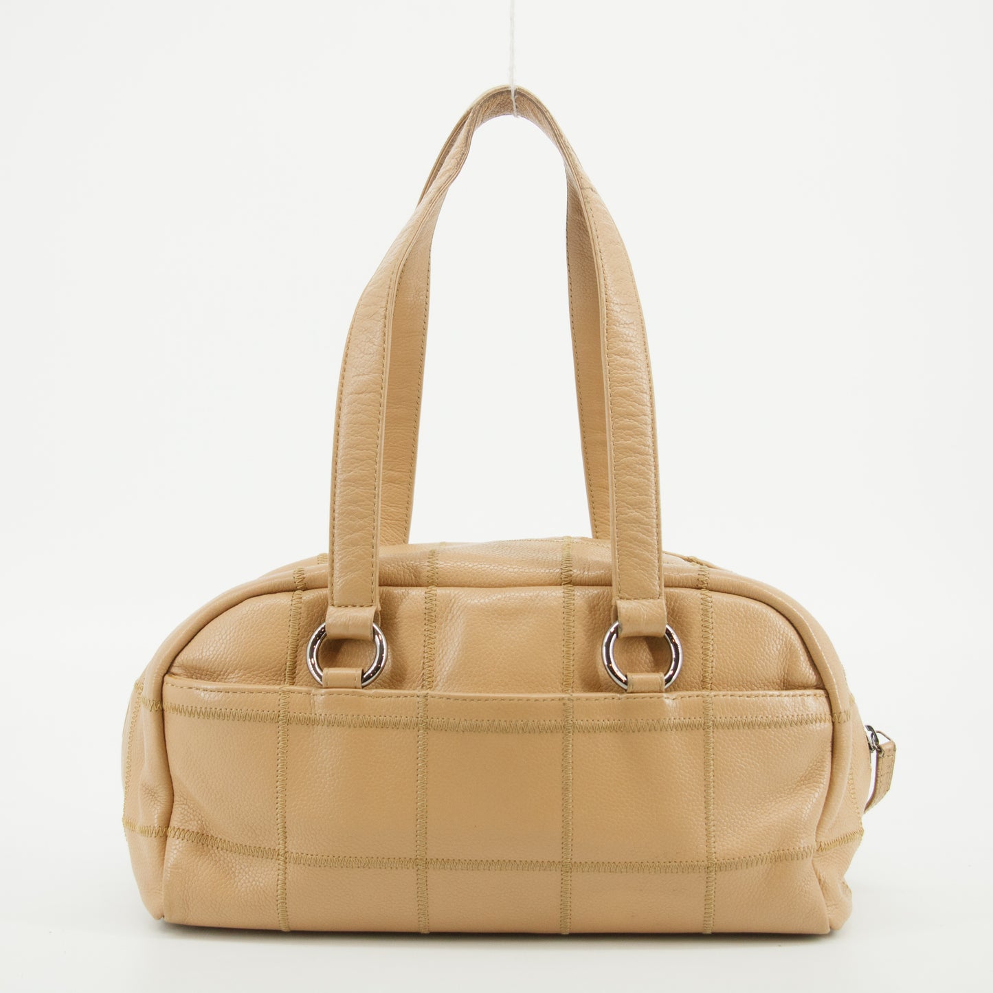 Chanel LAX Square Quilt Chocolate Bar Bowler Bag 9 Series #2749