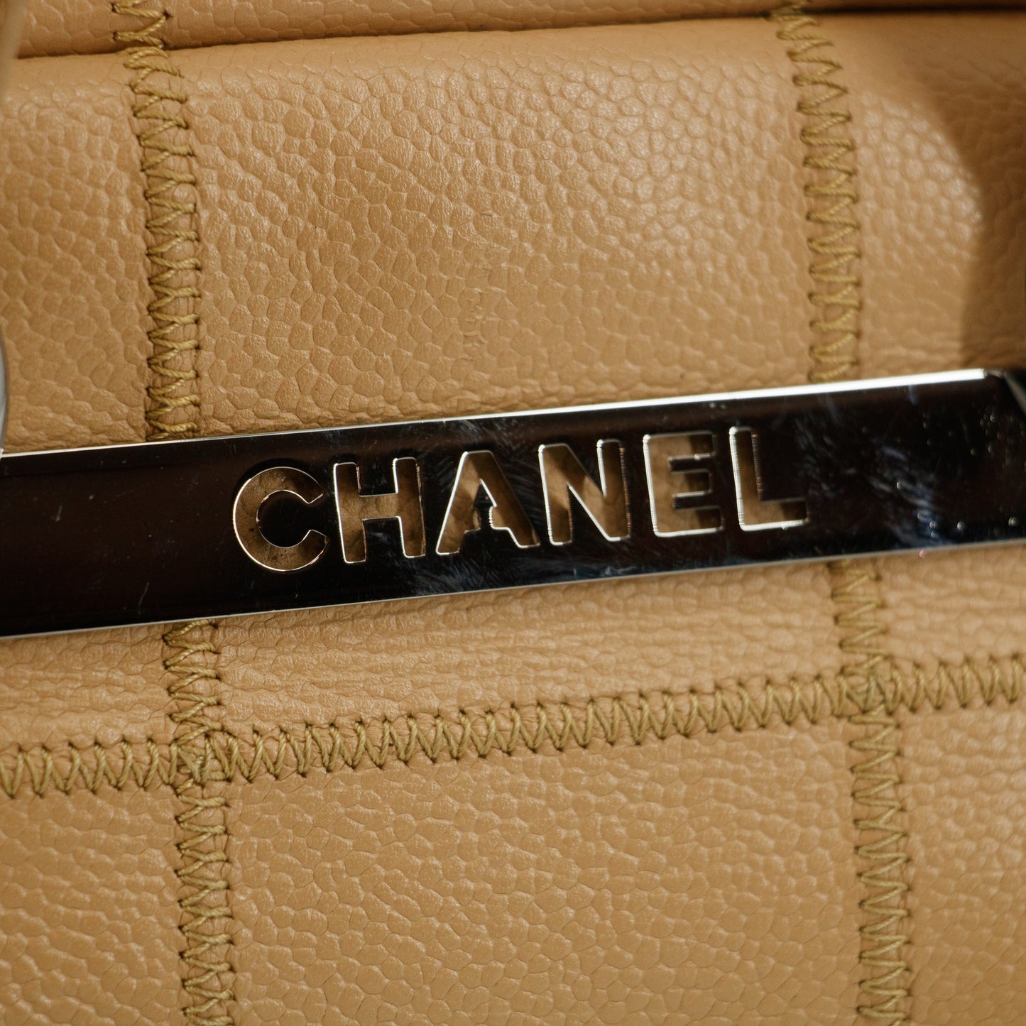 Chanel LAX Square Quilt Chocolate Bar Bowler Bag 9 Series #2749