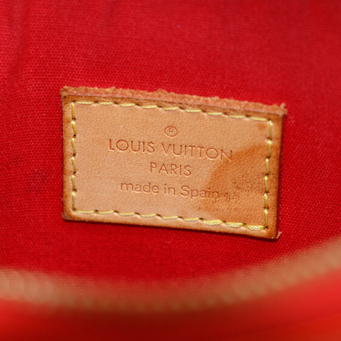 Louis Vuitton Monogram Vernis Mallory Square Pouch Red Rouge #3057