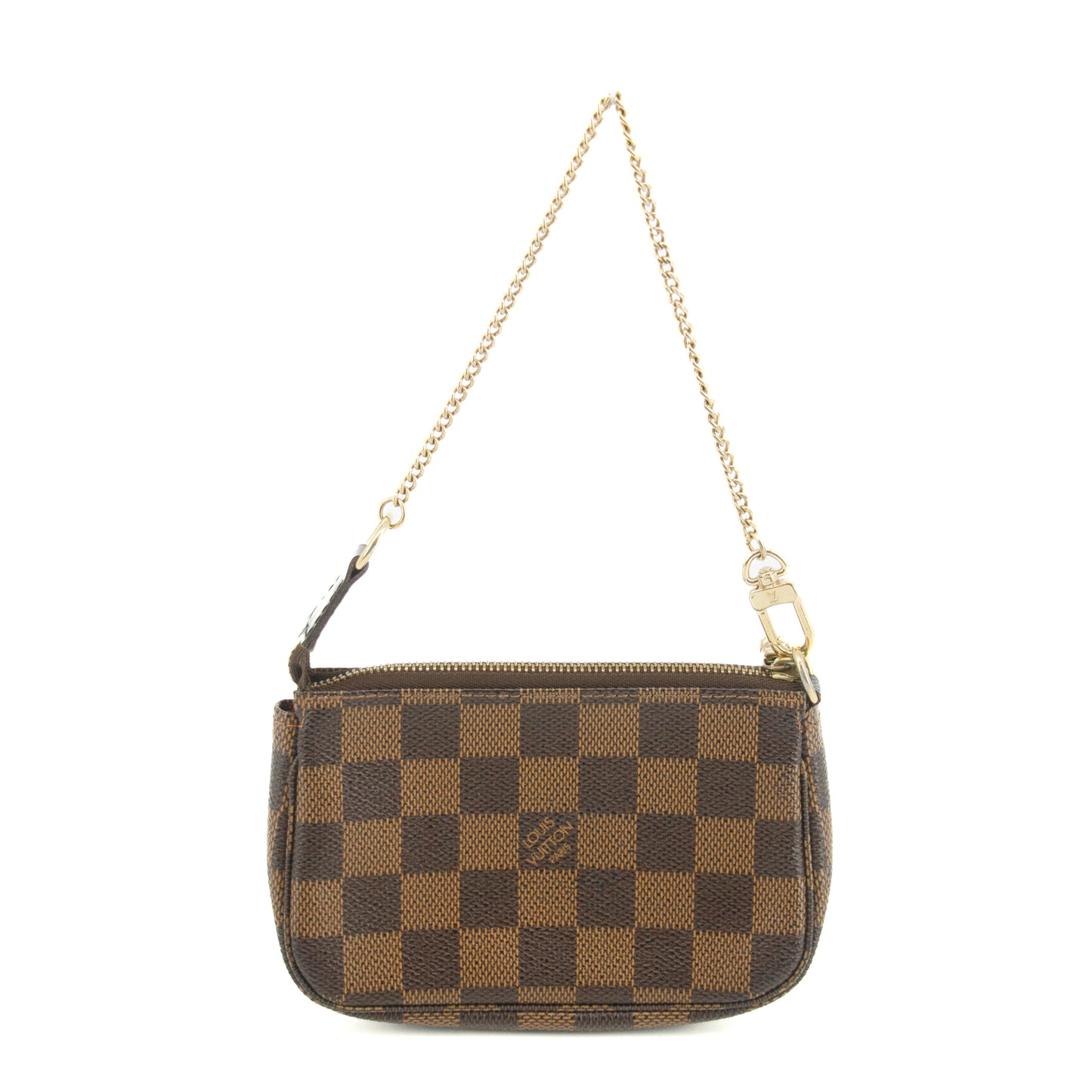 Louis Vuitton Damier Ebene Mini Pochette Accessories Clutch Bag #3333