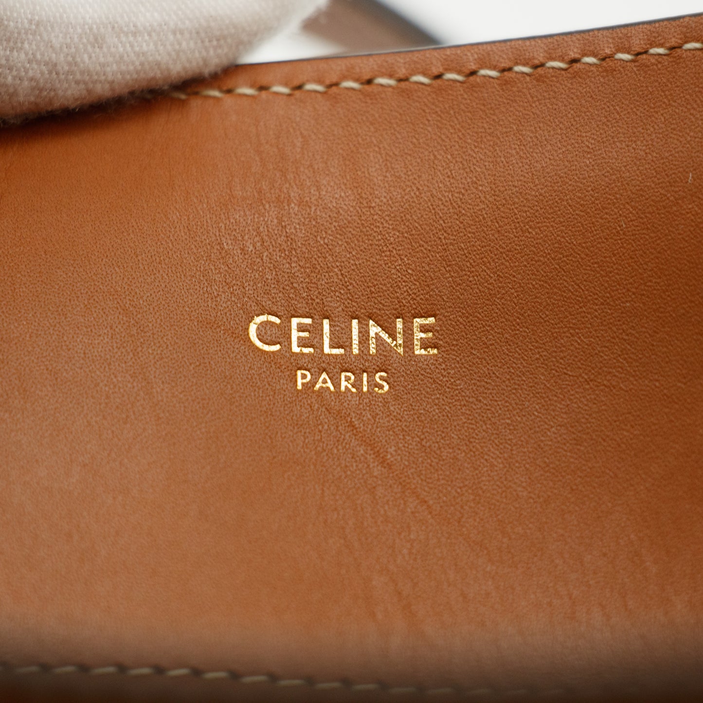 Celine Blue Triomphe Canvas Vertical Cabas 2Way Shoulder Bag #3384