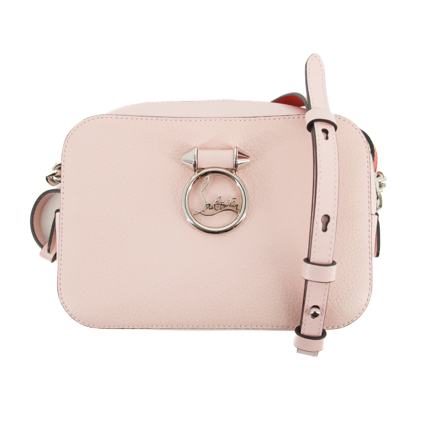 Christian Loubitin Rubylou Mini Shoulder Bag Pink Leather #3392