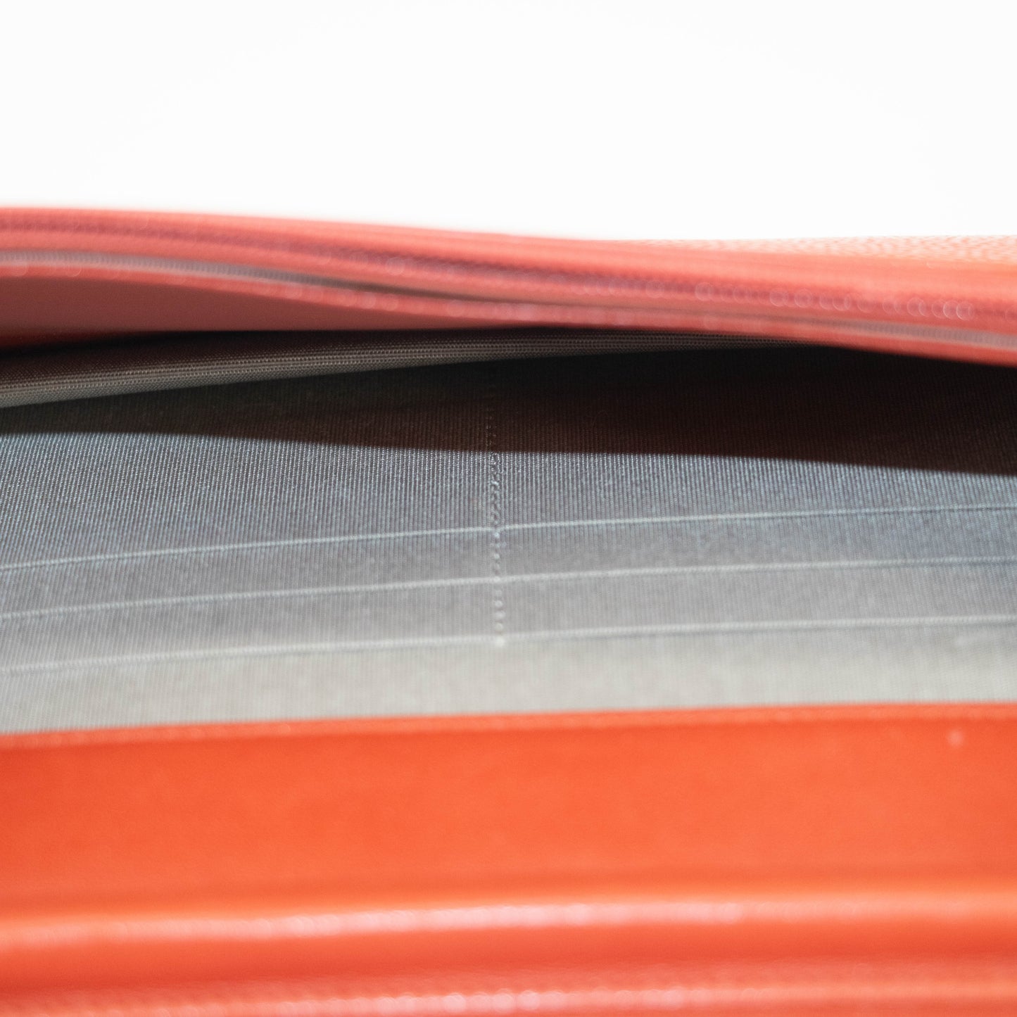 Chanel Caviar Skin Orange Wallet On A Chain Shoulder Bag #3423