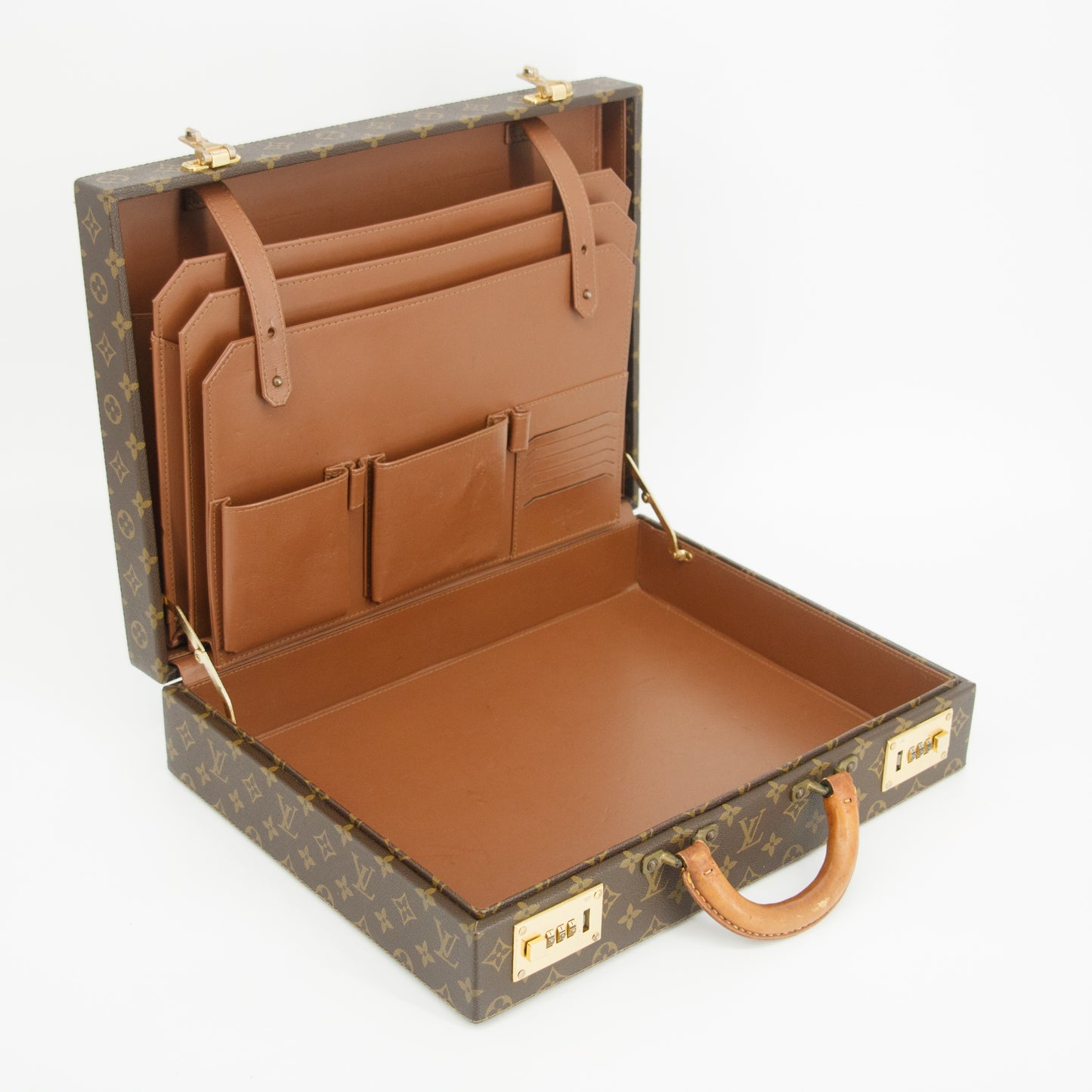 Louis Vuitton Monogram Canvas Vintage Crusher Breifcase Bag #3430