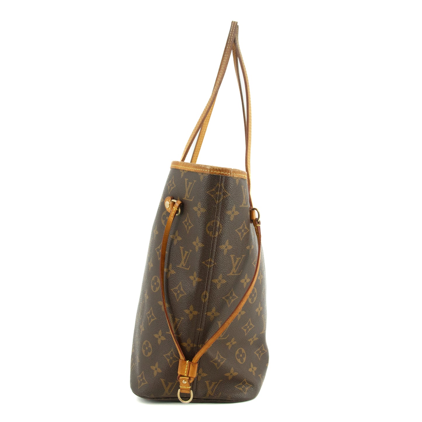 Louis Vuitton Monogram Canvas Brown Neverfull MM Shoulder Bag #3440