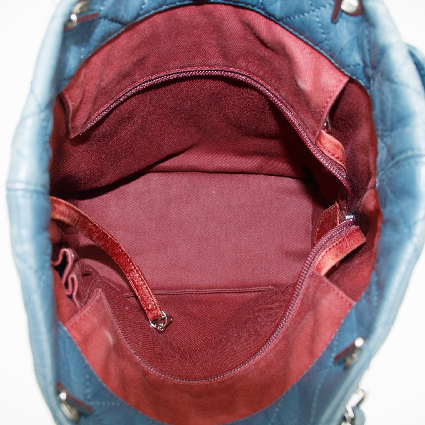 Chanel Matelasse Aged Calfskin Blue Club Shoulder Bag #3450