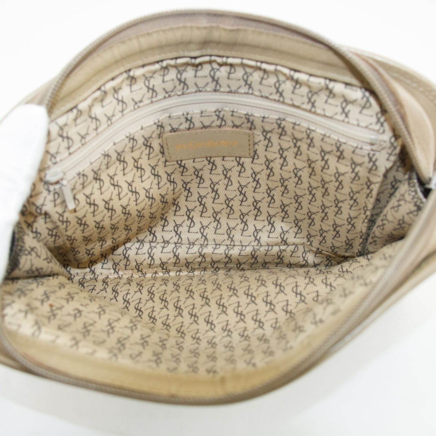 Saint Laurent YSL Coated Canvas Giraffe Pattern Pouch #3451
