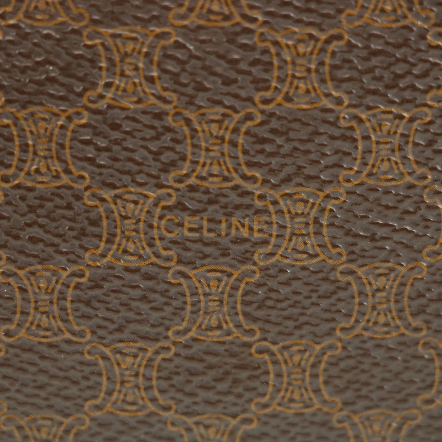 Celine Brown Macadam PVC x Leather Handbag #3540
