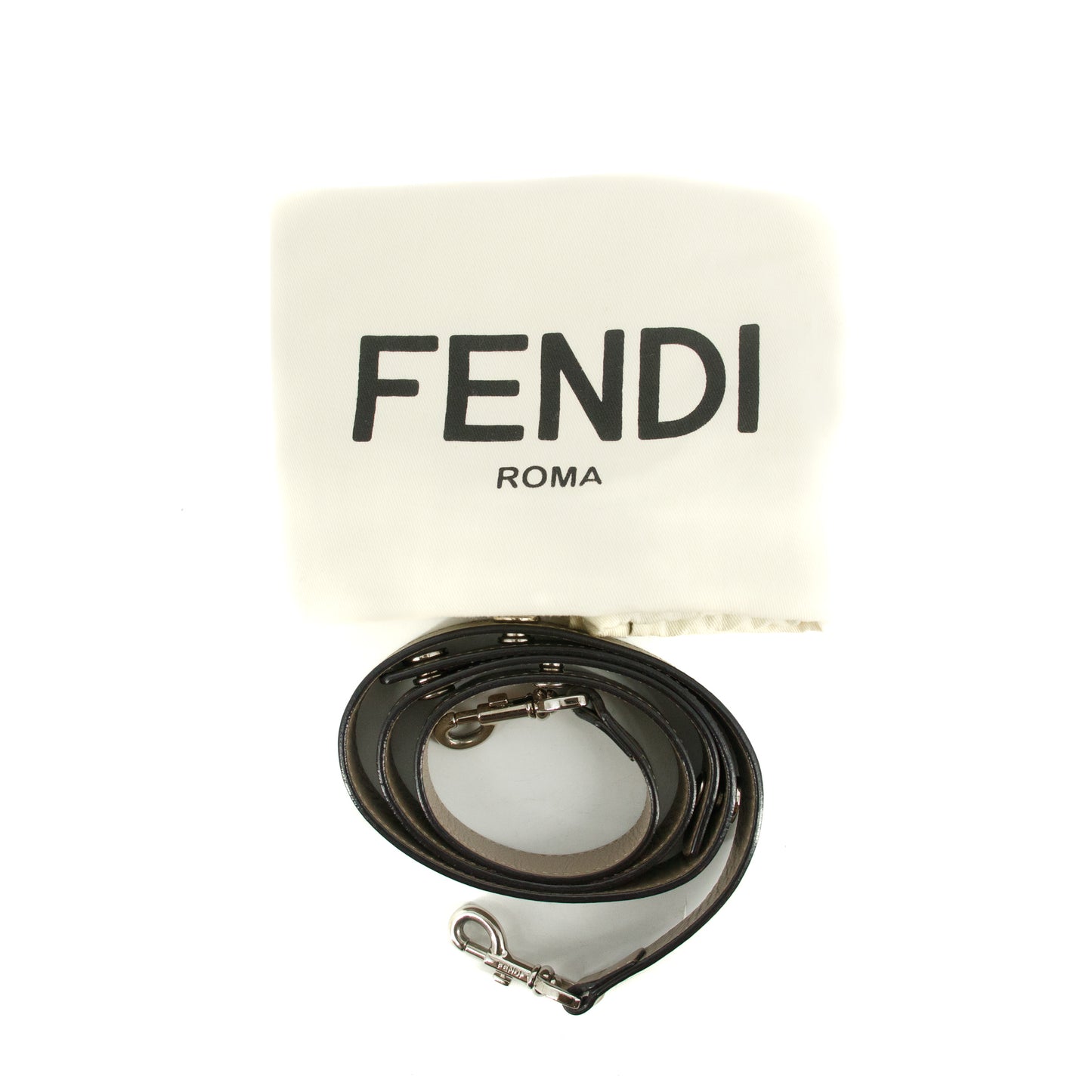 Fendi By The Way Grey Leather 2Way Shoulder Bag #3545