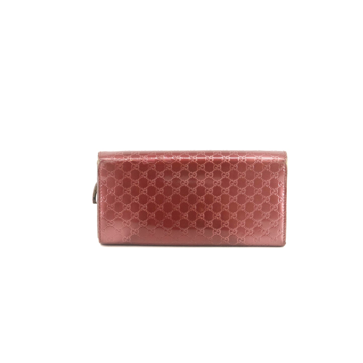 Gucci Microguccisima Patent Leather Pink Long Wallet #3562