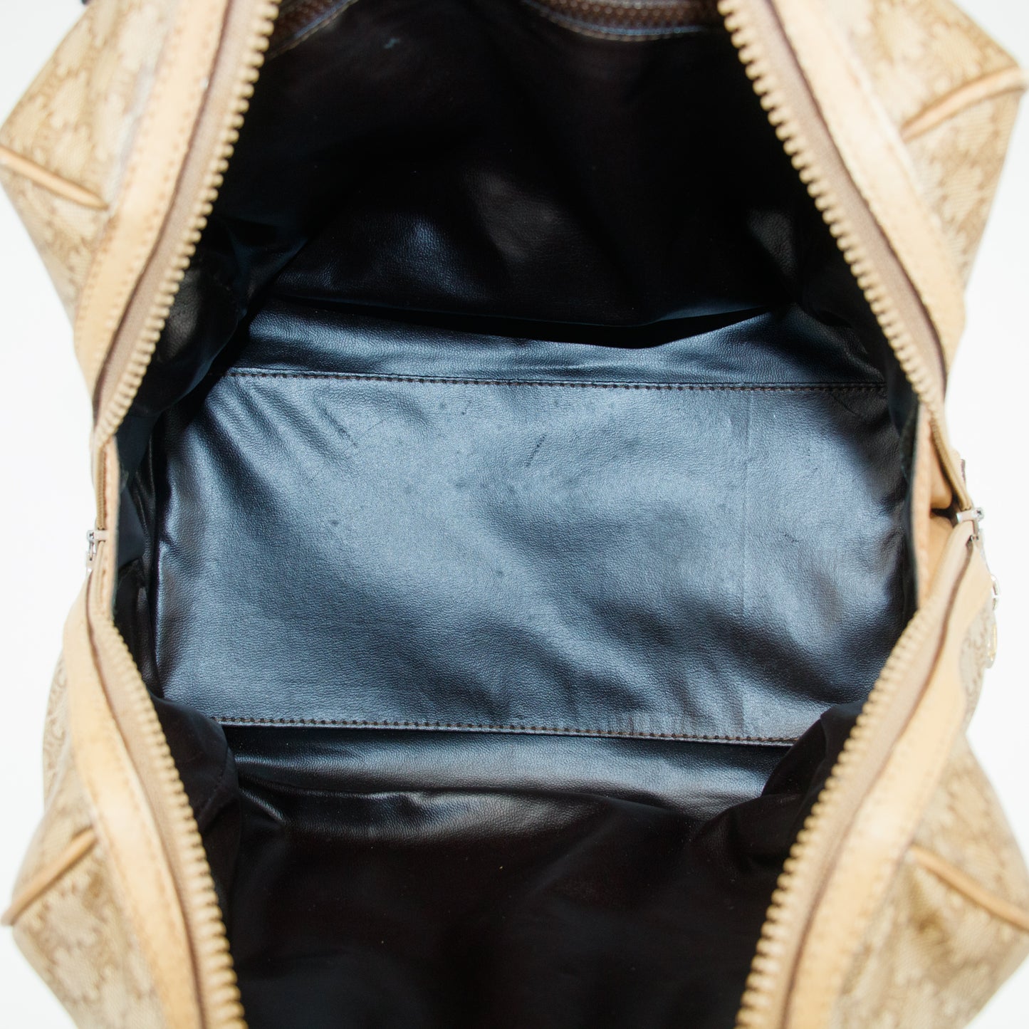 Celine Macadam Beige PVC x Leather Mini Boston Bag #3567