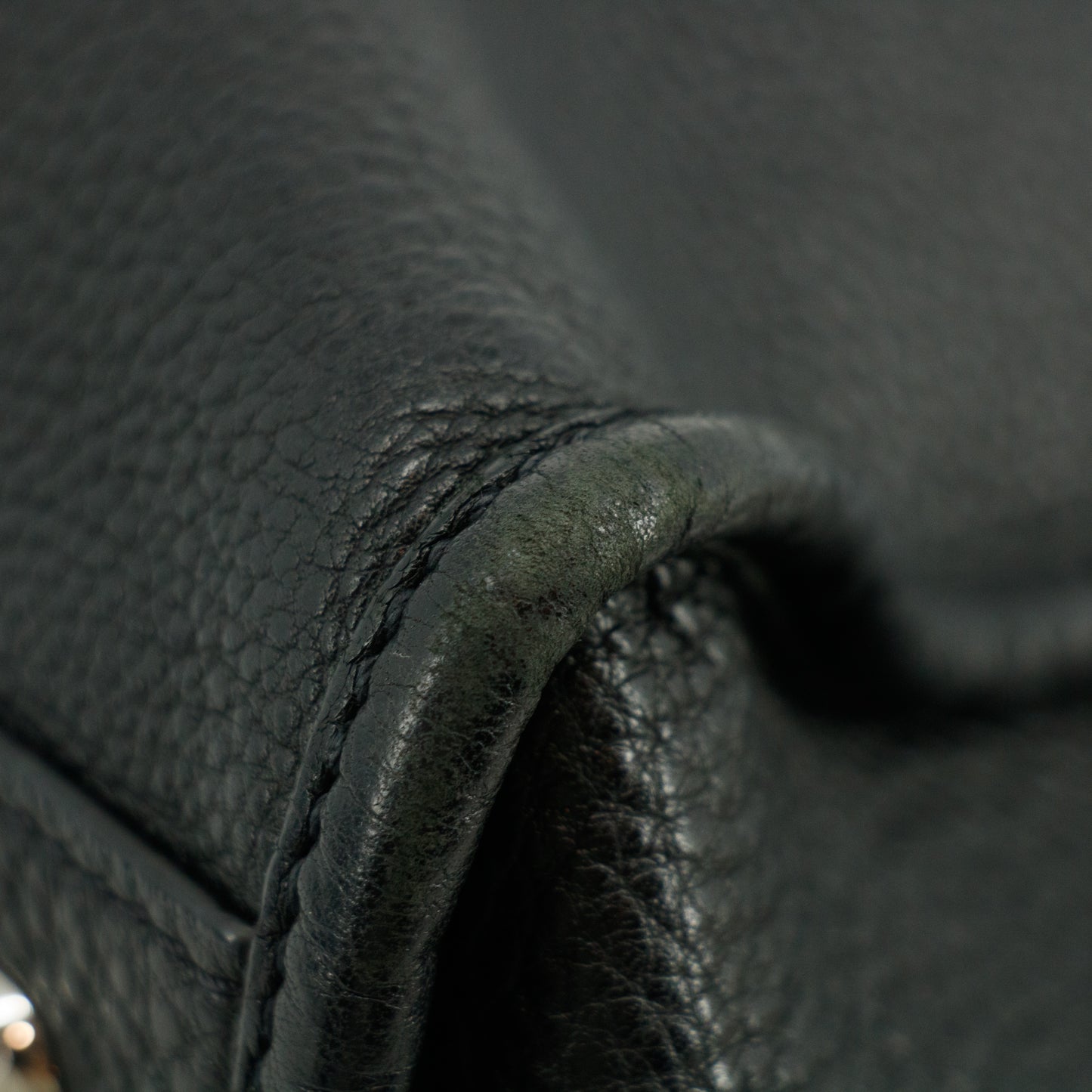 Prada Vitello Phenix Black Top Handle 2Way Shopping Shoulder Bag #3577