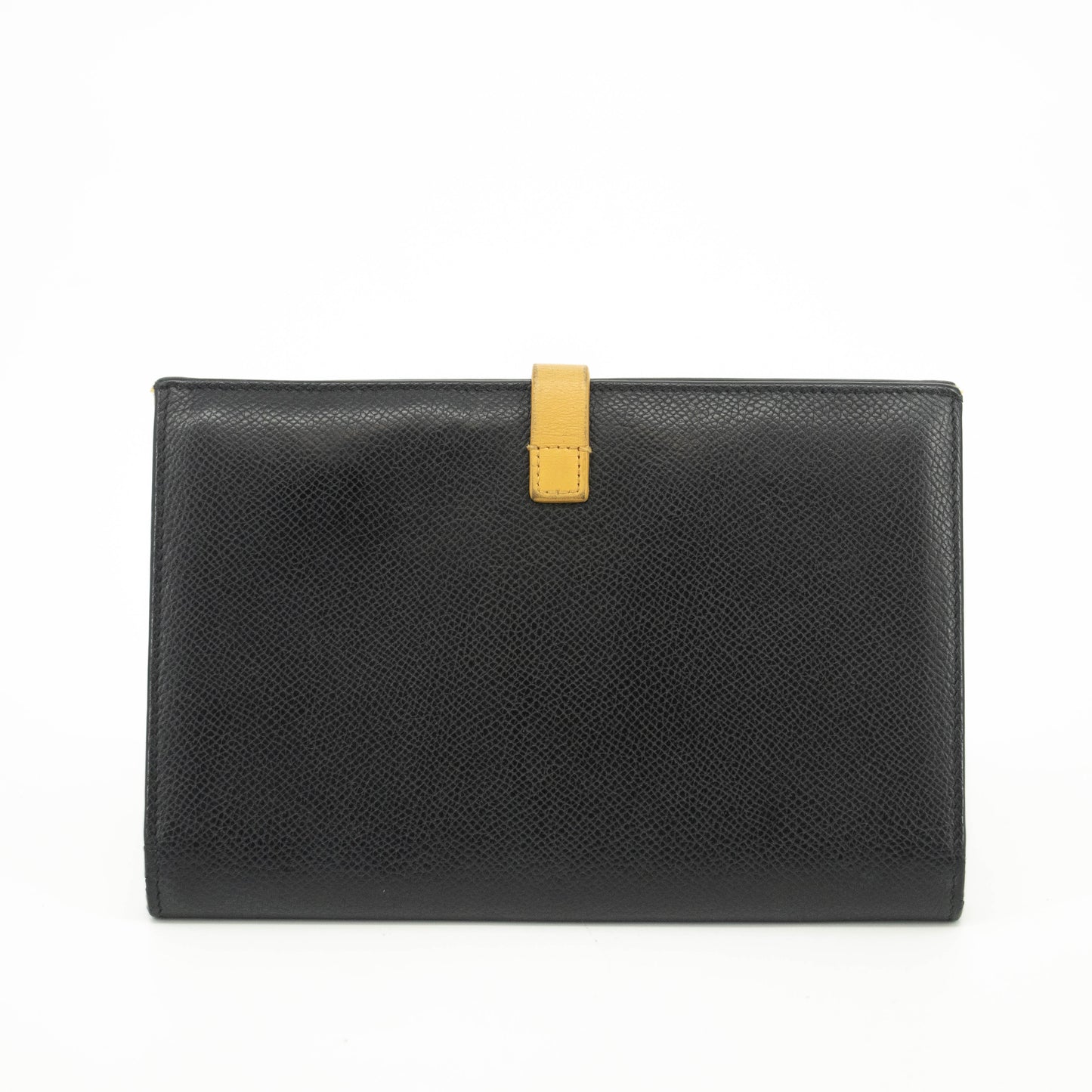 Celine Medium Leather Colorblock Pattern Multifunction Wallet Black #3594
