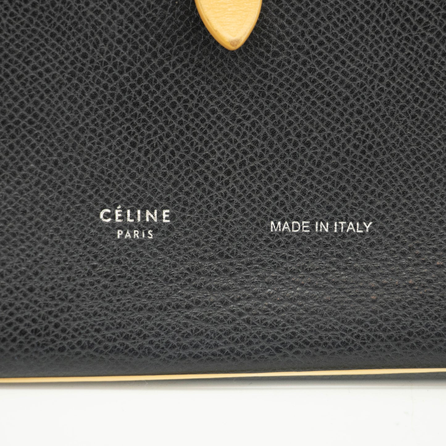 Celine Medium Leather Colorblock Pattern Multifunction Wallet Black #3594