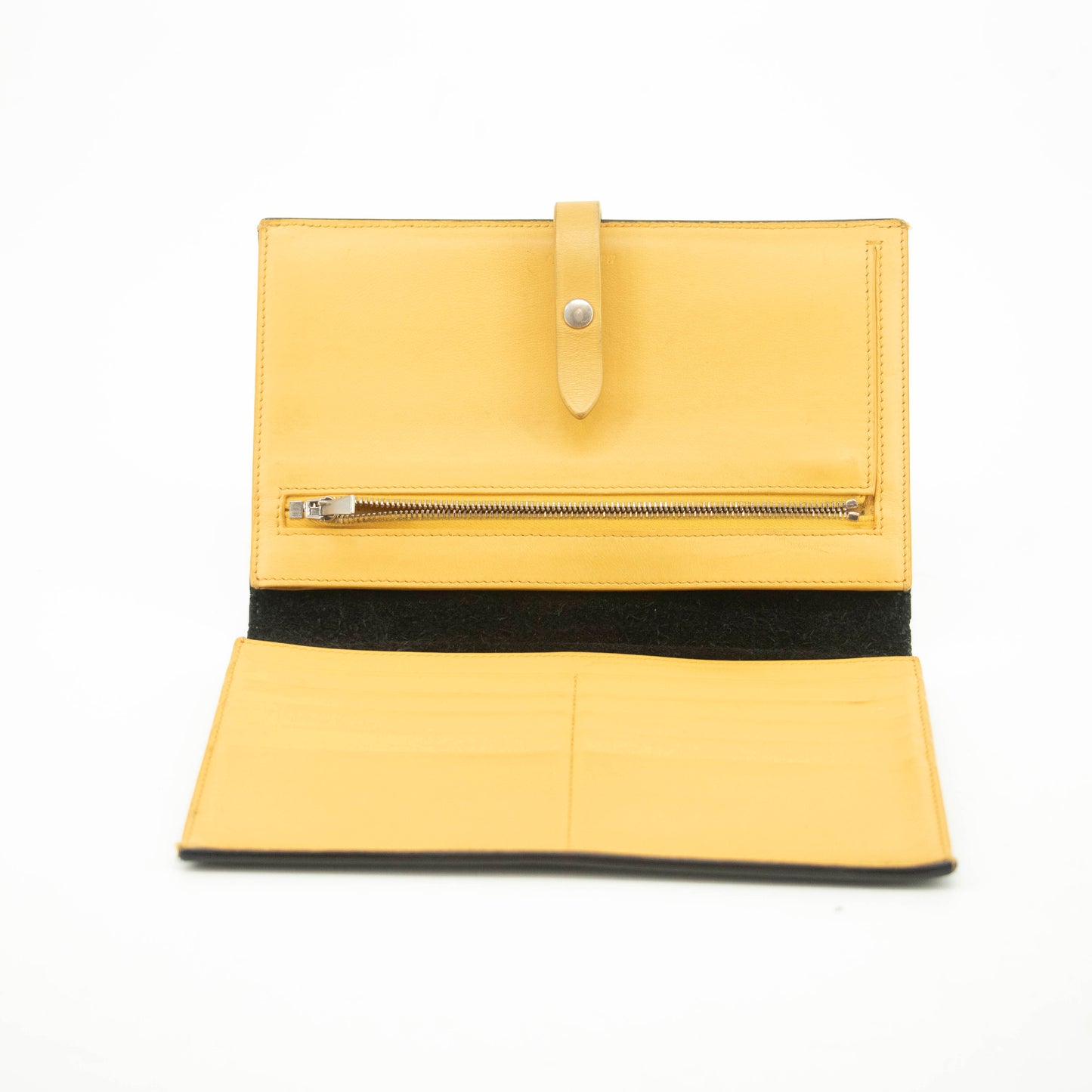 Celine Medium Leather Colorblock Pattern Multifunction Wallet Black #3594