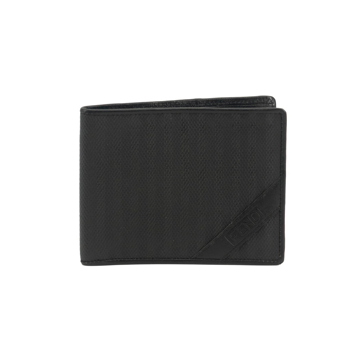 Fendi Black Leather Mens Bifold Wallet #3611