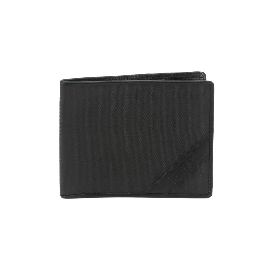 Fendi Black Leather Mens Bifold Wallet #3611
