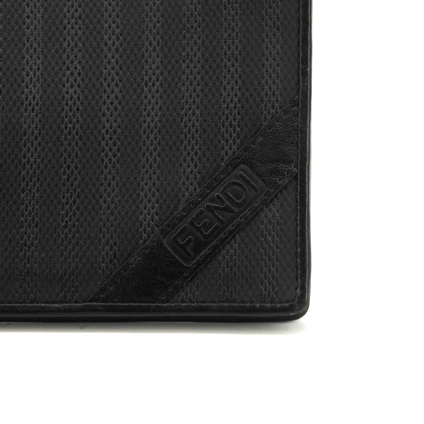 Fendi Black Leather Mens Bifold Wallet #3611