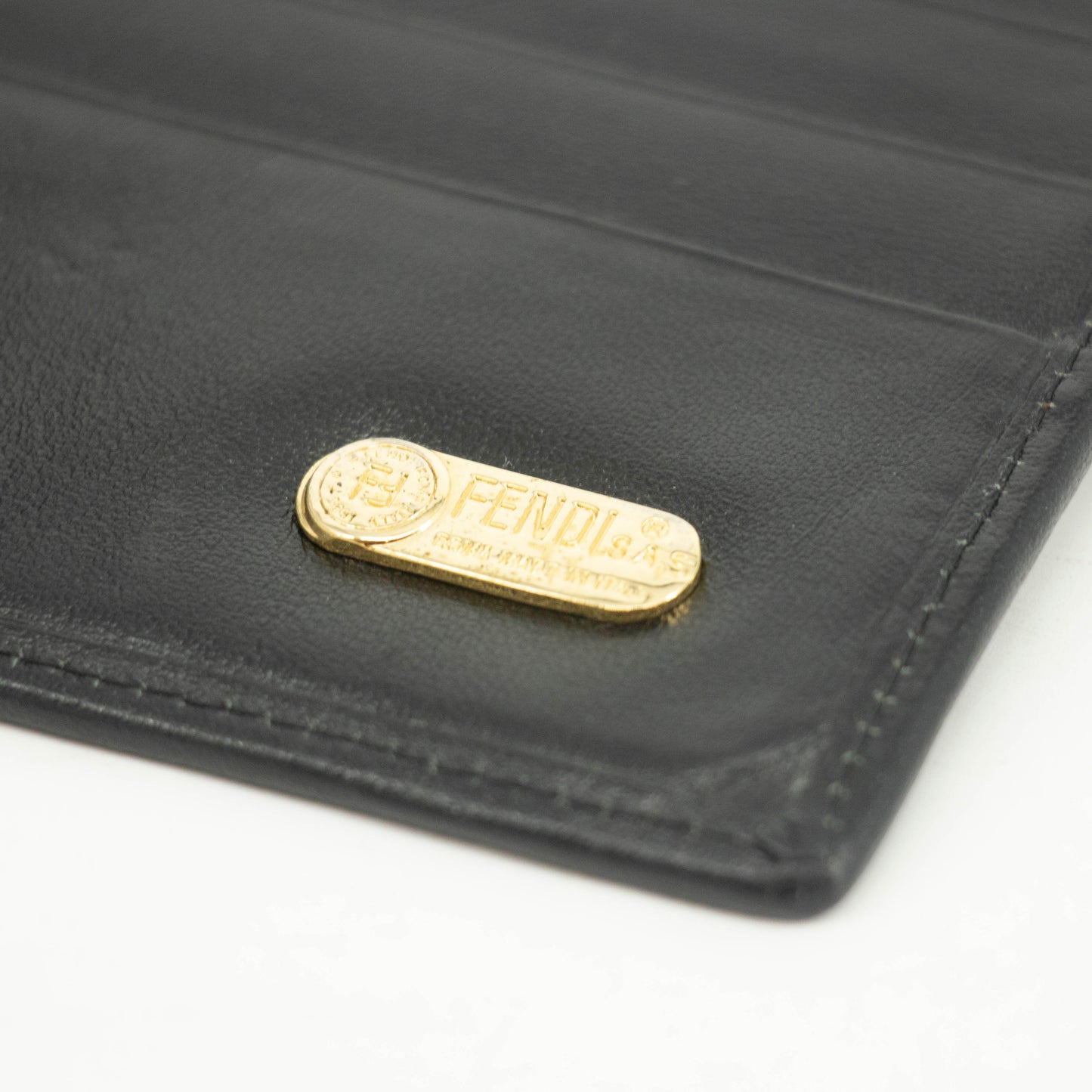 Fendi Black Leather Mens Bifold Wallet #3611