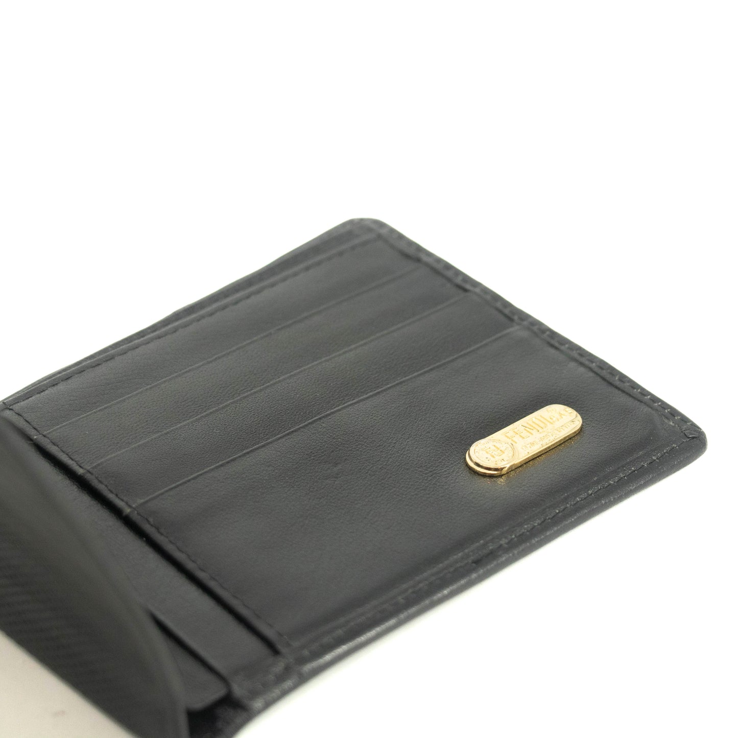 Fendi Black Leather Mens Bifold Wallet #3611