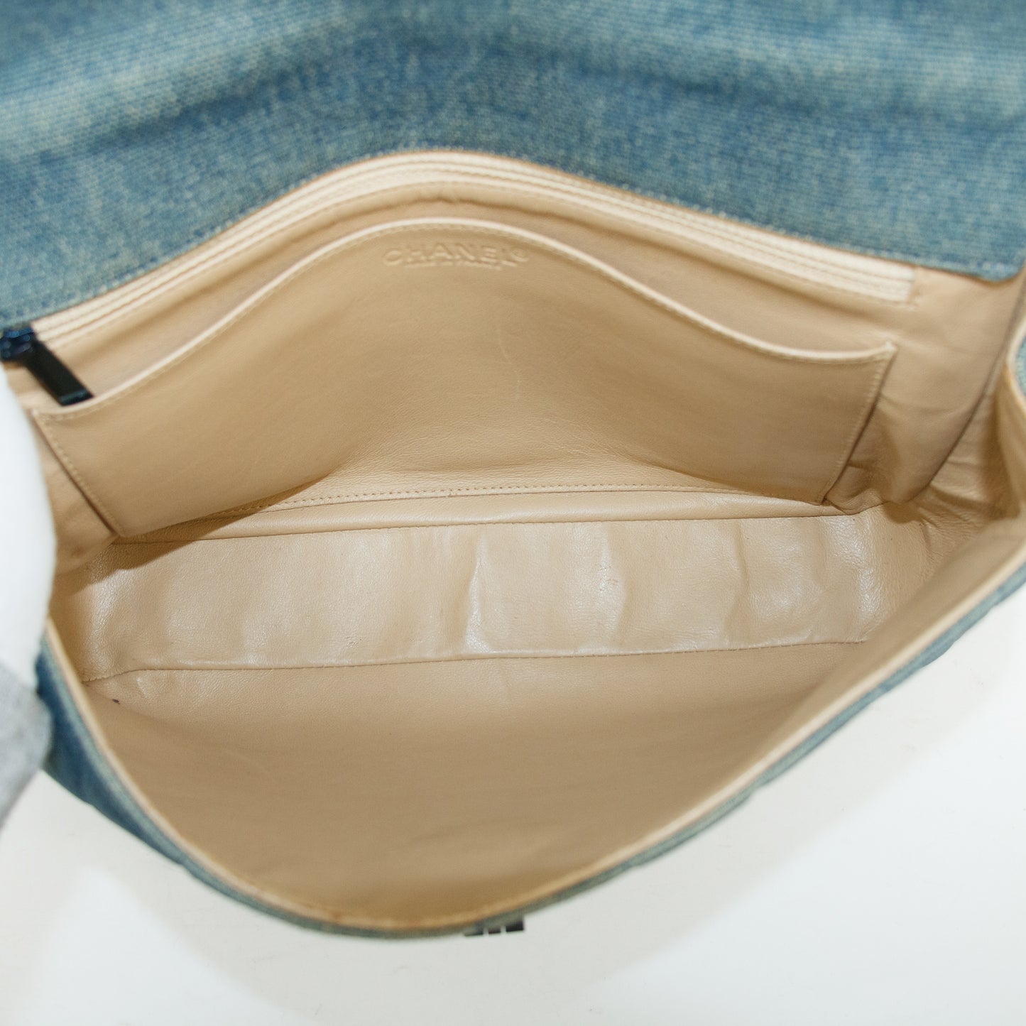 Chanel Denim Blue Chocolate Bar Single Flap Handbag #3627