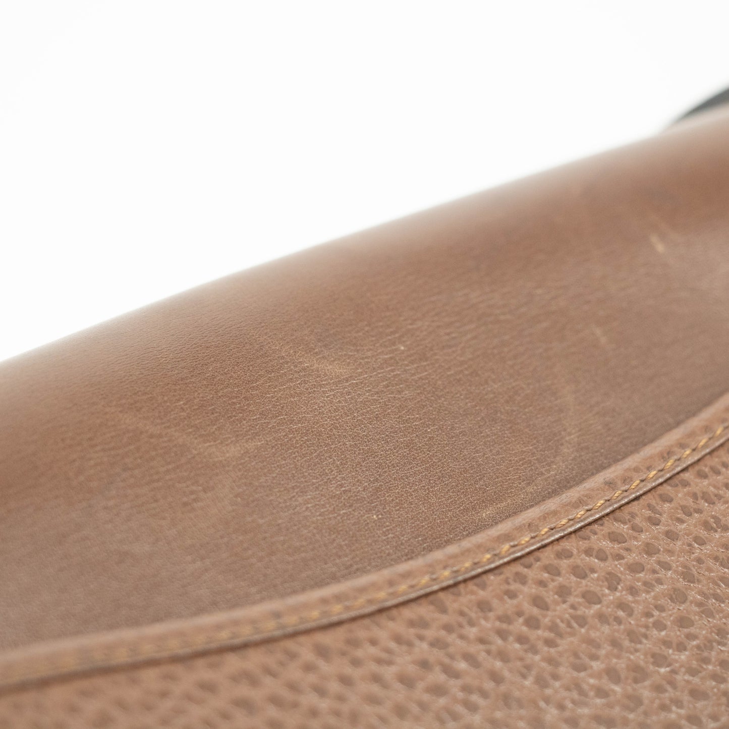 Christian Dior Vintage Brown Leather Flap Shoulder Bag #3652