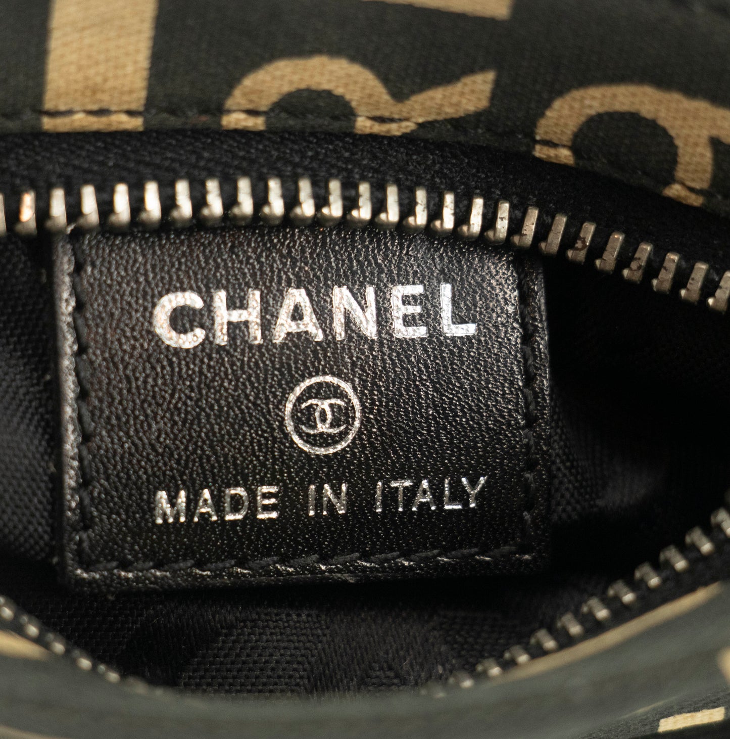 Chanel Canvas Logo Blue Zip Pouch #3710