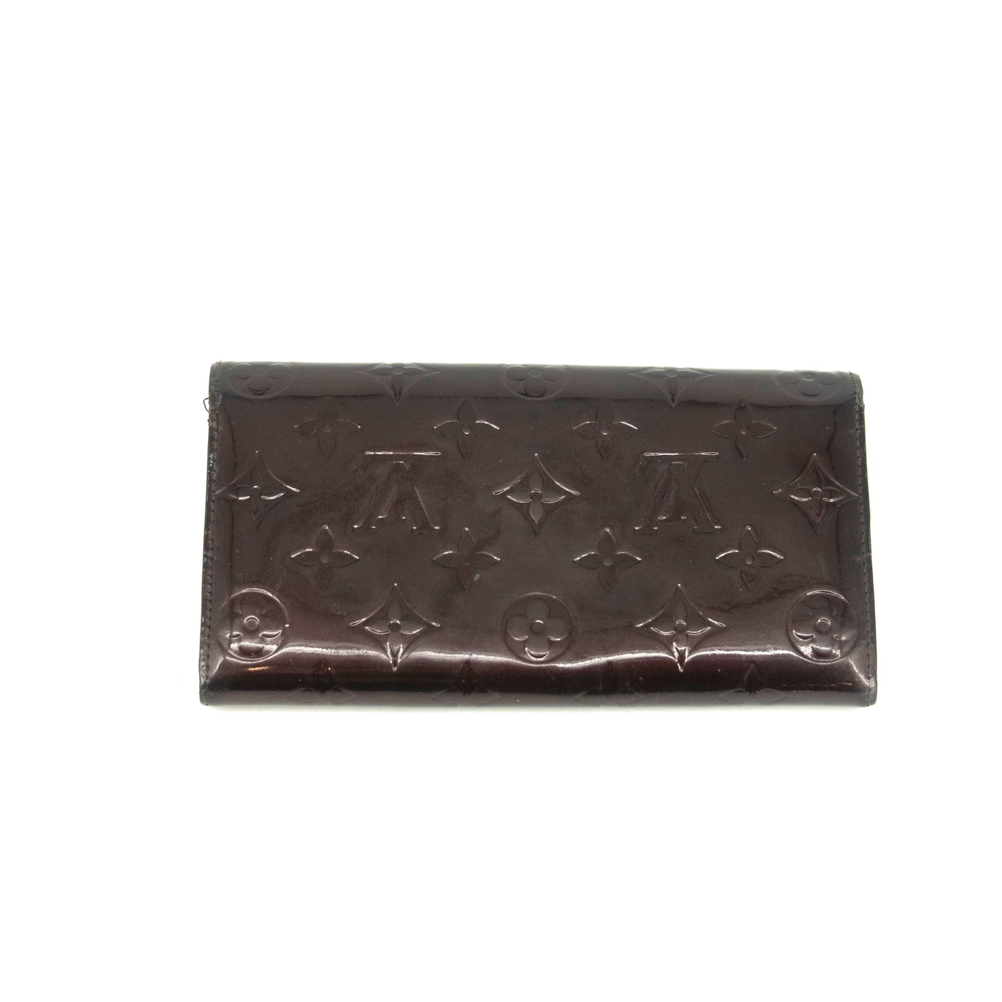 Louis Vuitton Vernis Patent Leather Purple Sarah Wallet #3713