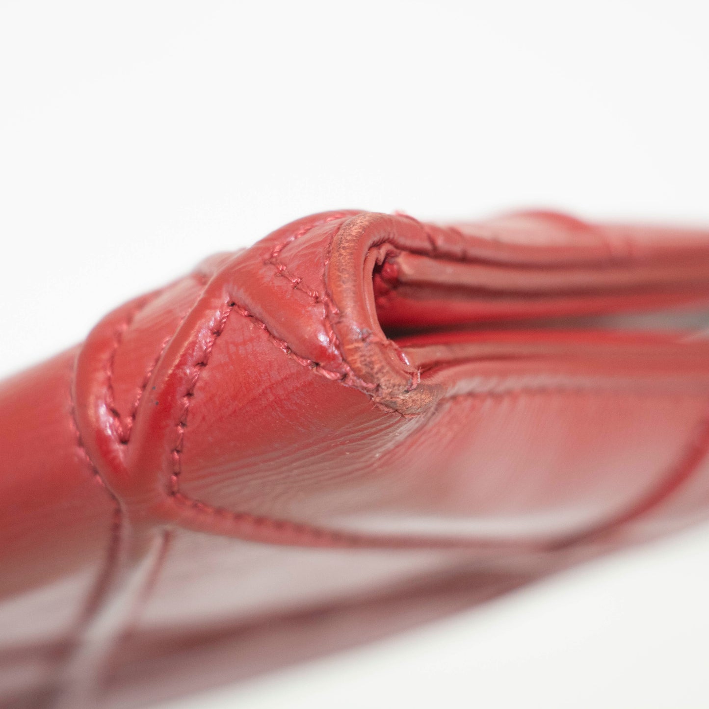 Christian Dior Red Leather Compact Wallet #3720