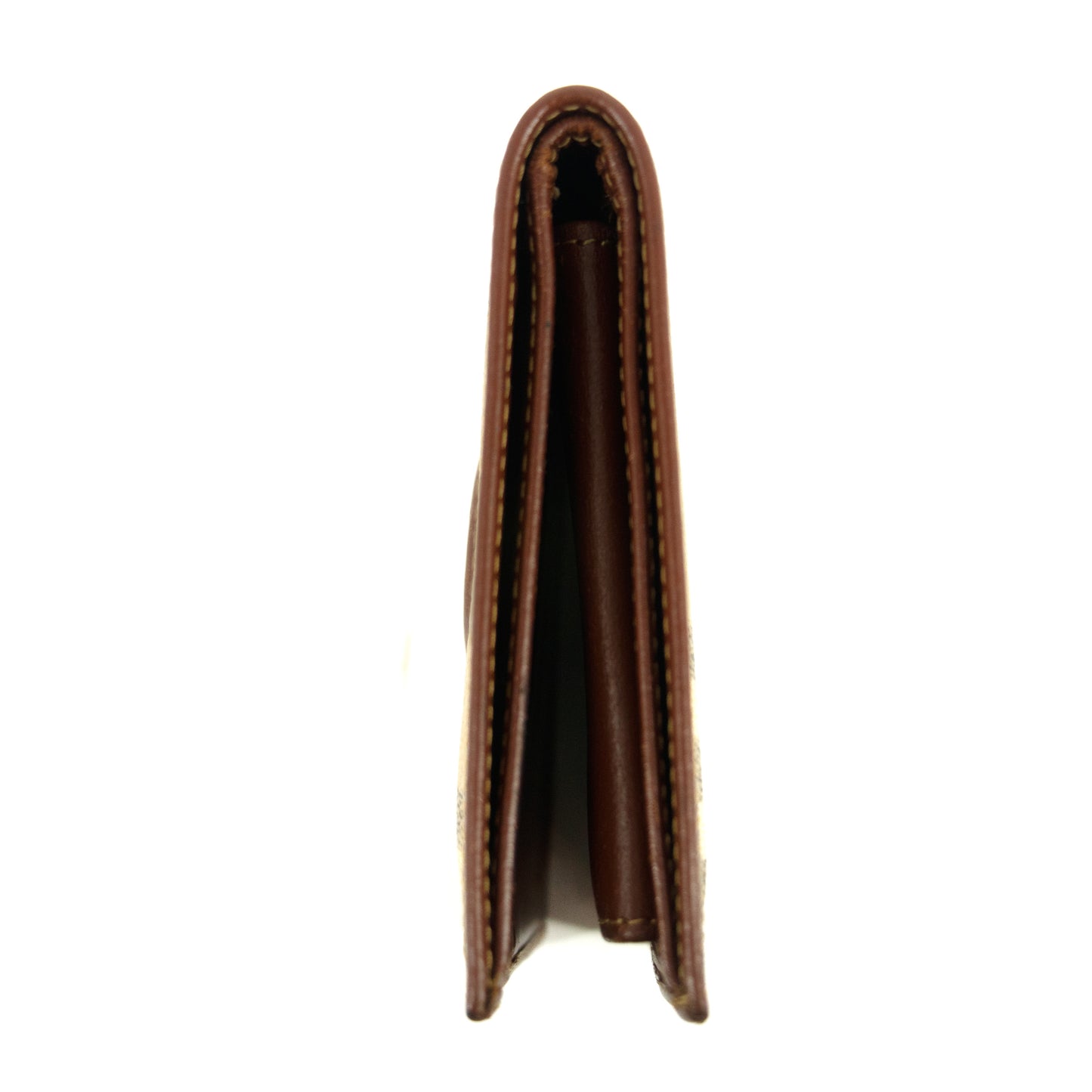 Burberry Brown Check Leather Bifold Wallet #3815
