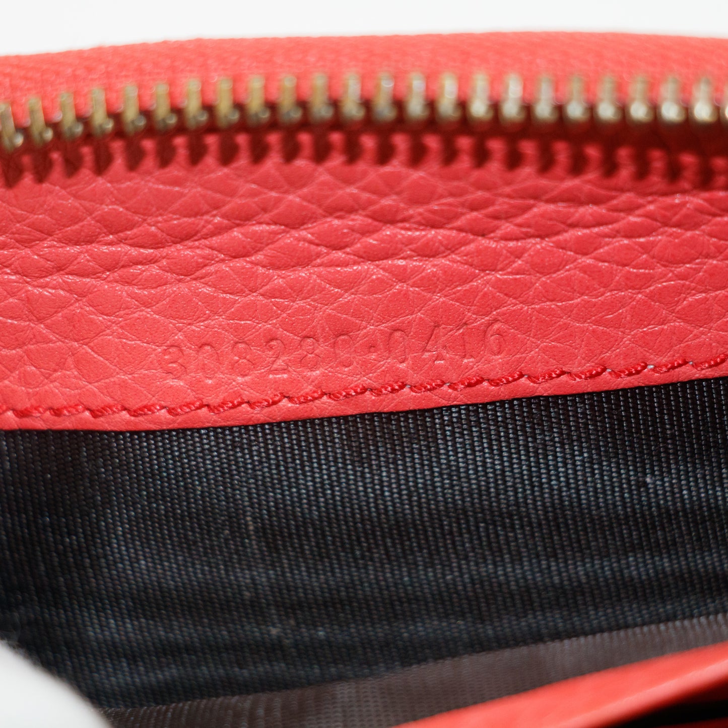 Gucci Coral Leather Soho Zippy Long Wallet #3820