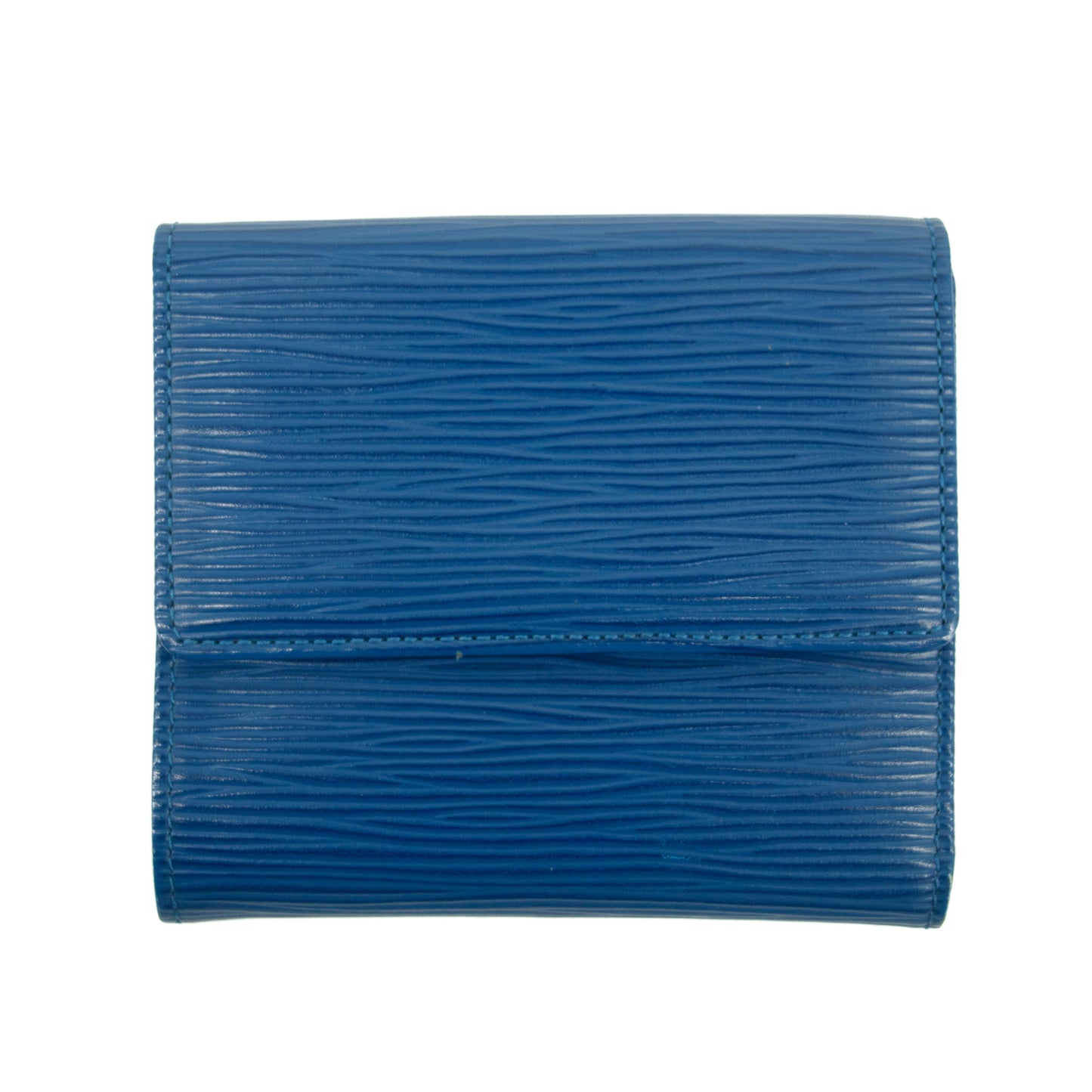 Louis Vuitton Blue Epi Leather Elise Wallet #3829