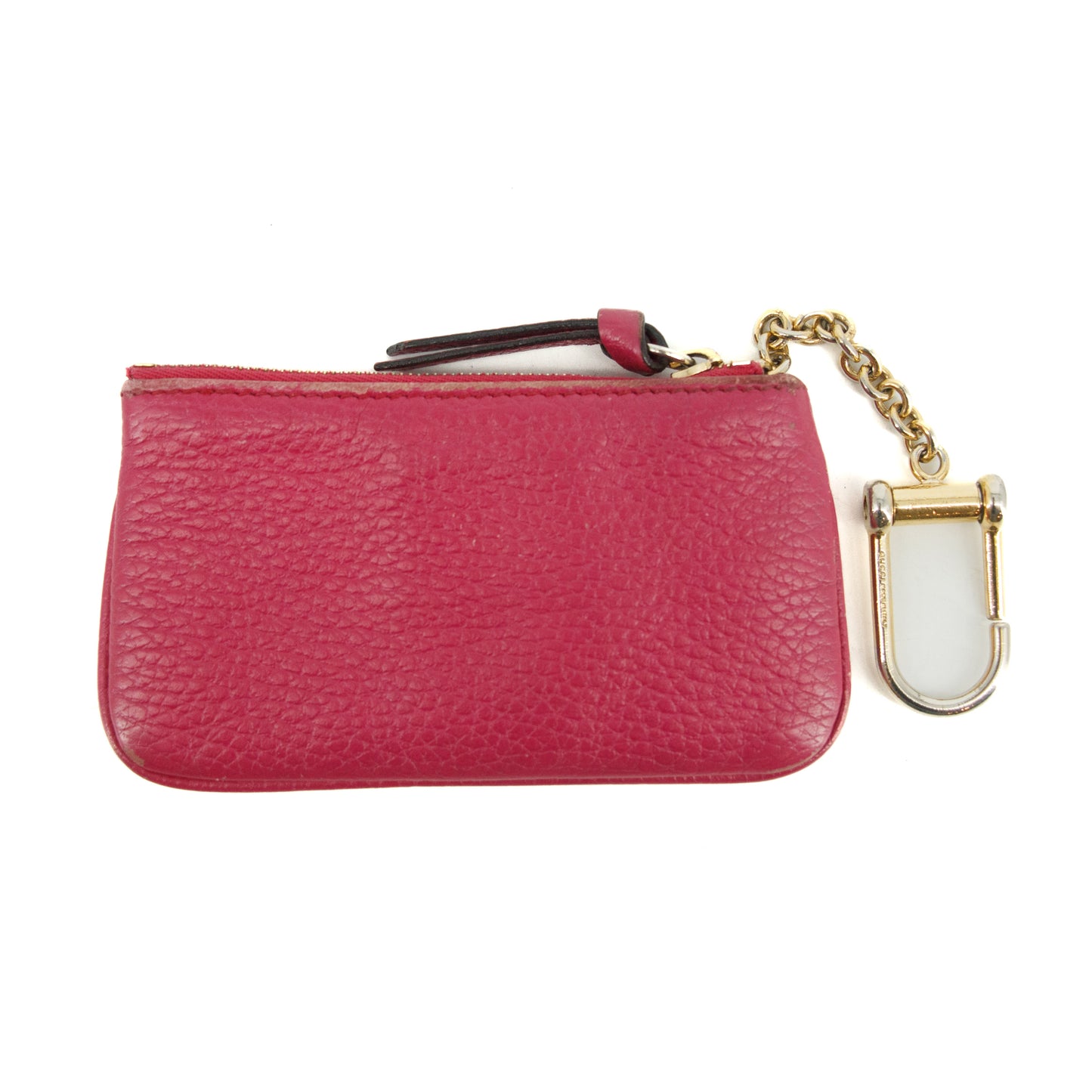 Gucci Pink Leather Zip Key Cles Coin Pouch #3831