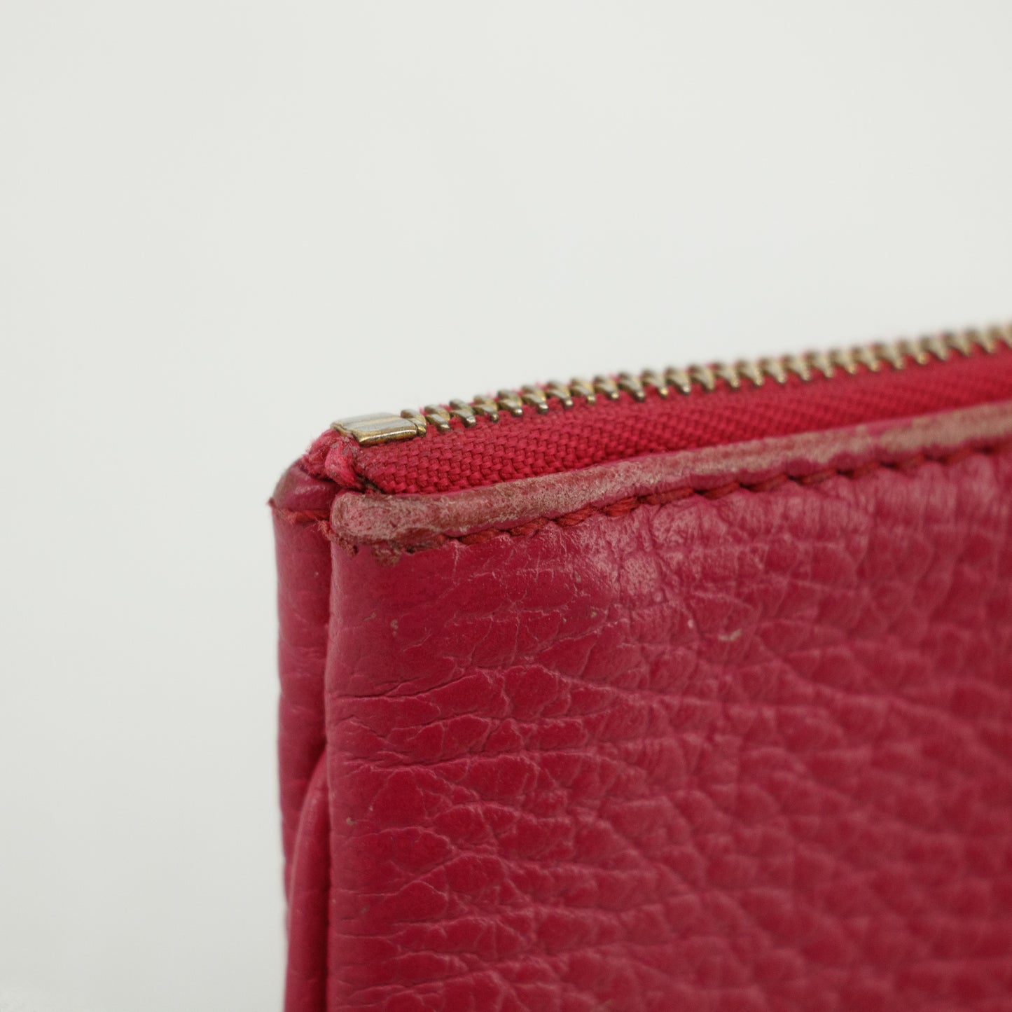 Gucci Pink Leather Zip Key Cles Coin Pouch #3831