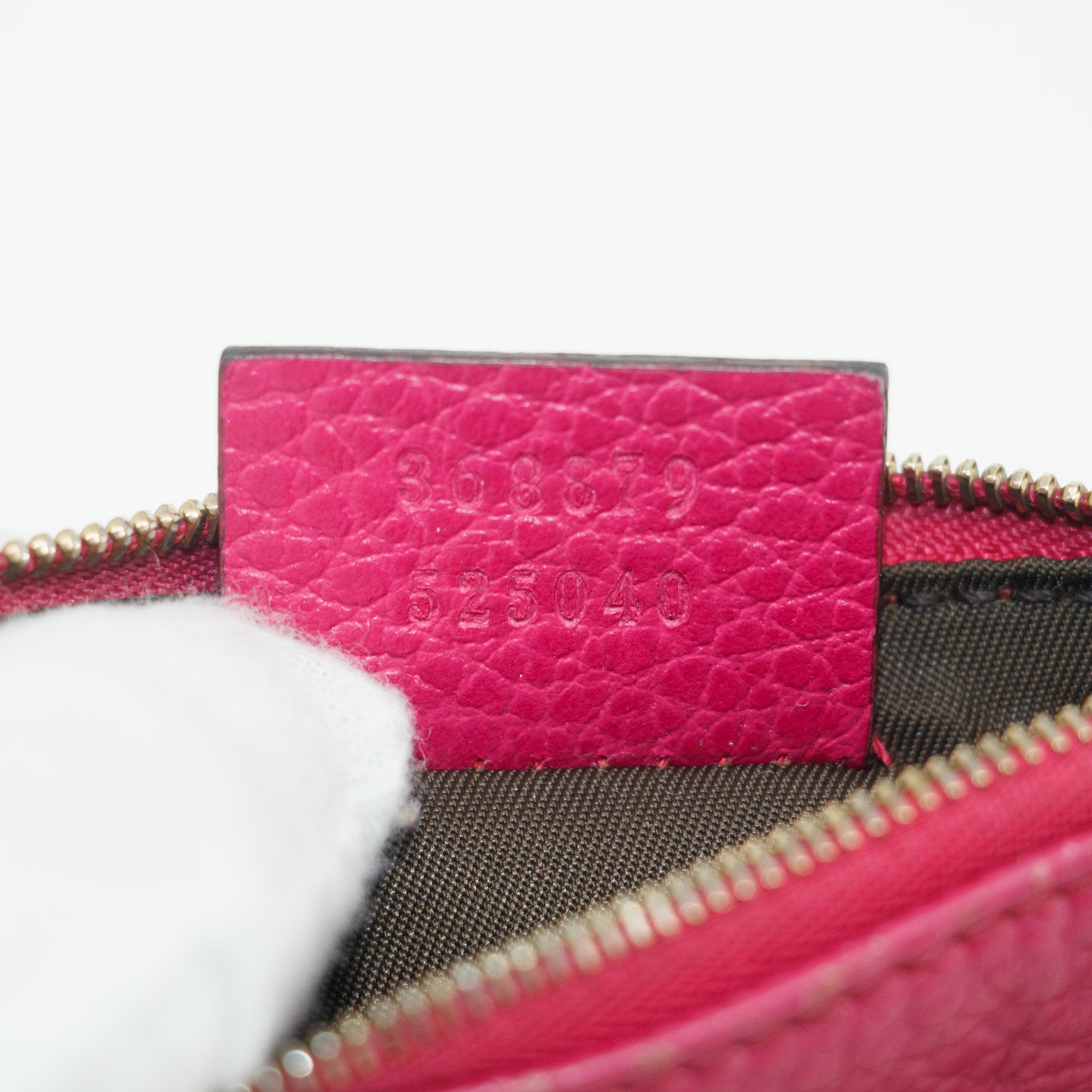 Gucci Pink Leather Zip Key Cles Coin Pouch #3831